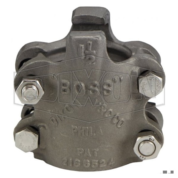 Boss 4-Bolt Clamp, 2-24/64 to 2-36/64 in Nominal, SS Band, Domestic